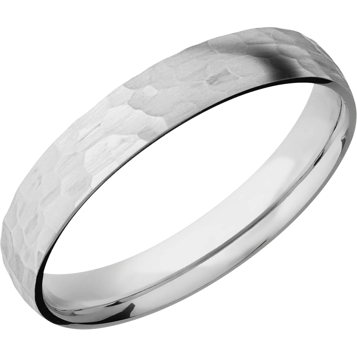 10K White Gold + Hammer Finish - Image 2