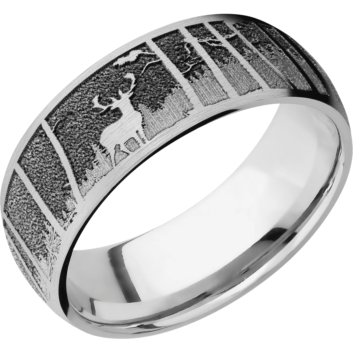 10K White Gold + Satin Finish - Image 2