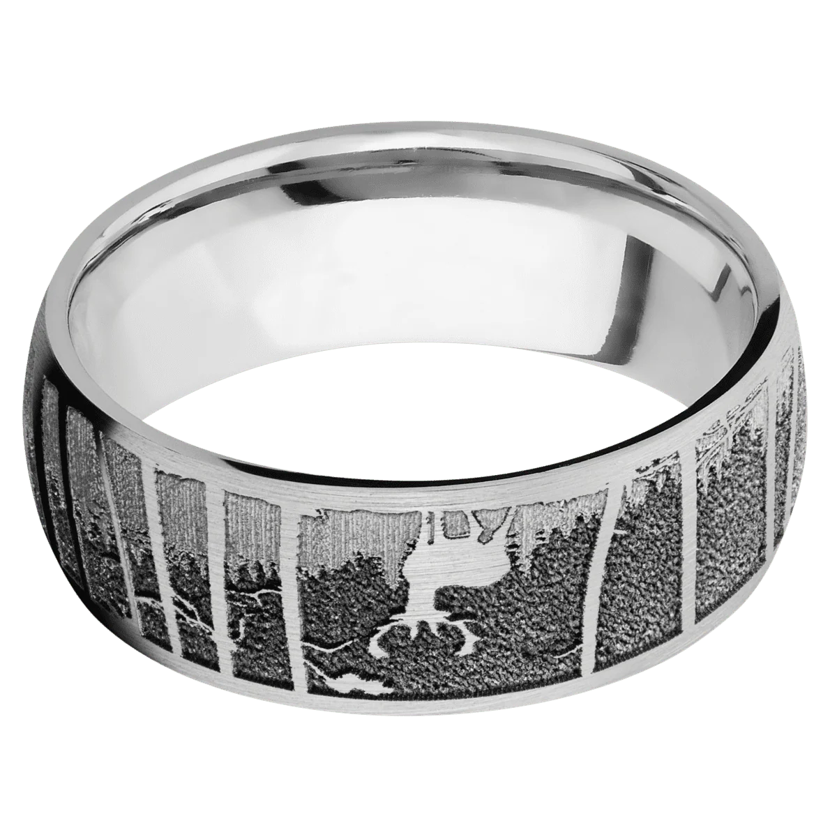 10K White Gold + Satin Finish - Image 3