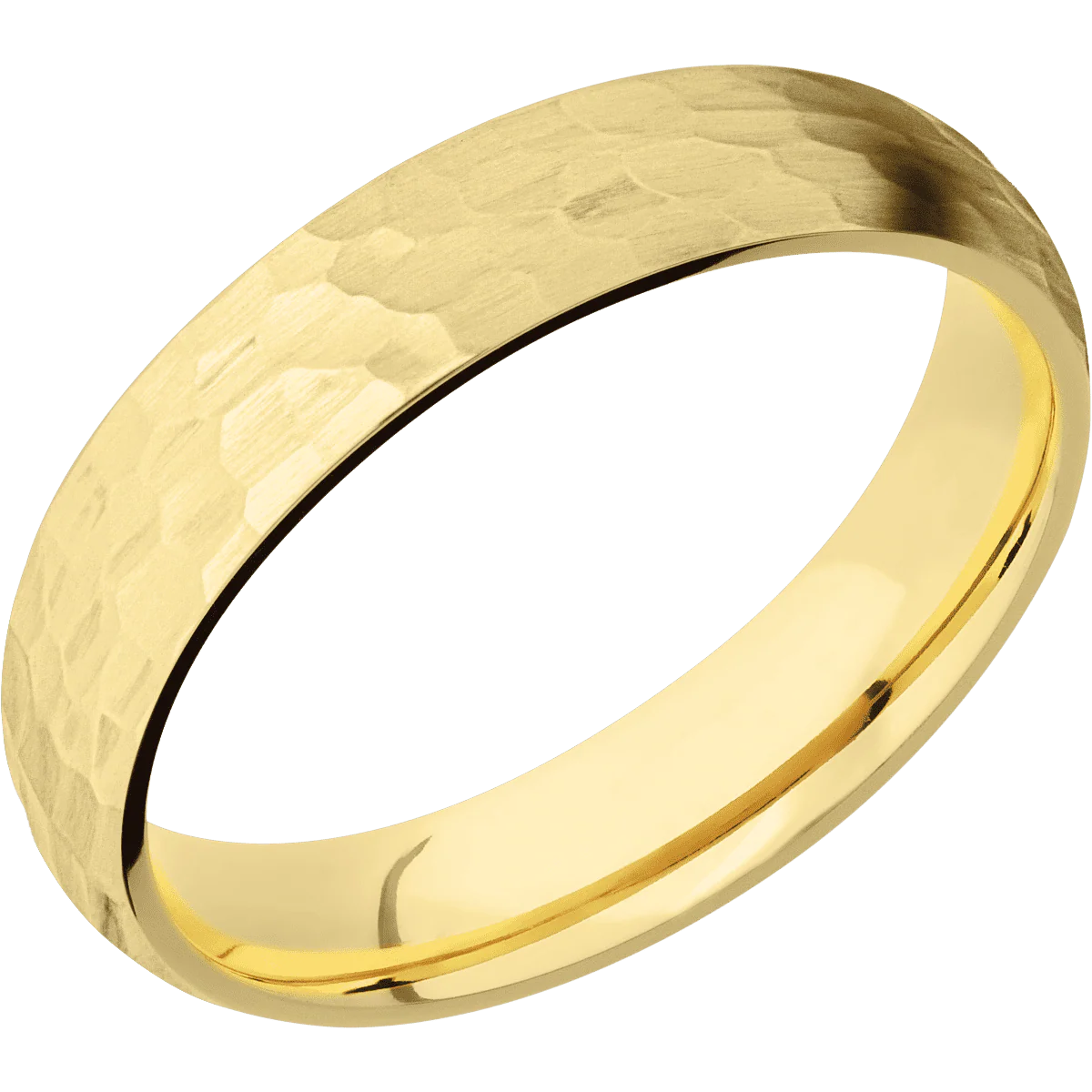 10K Yellow Gold + Hammer Finish - Image 2