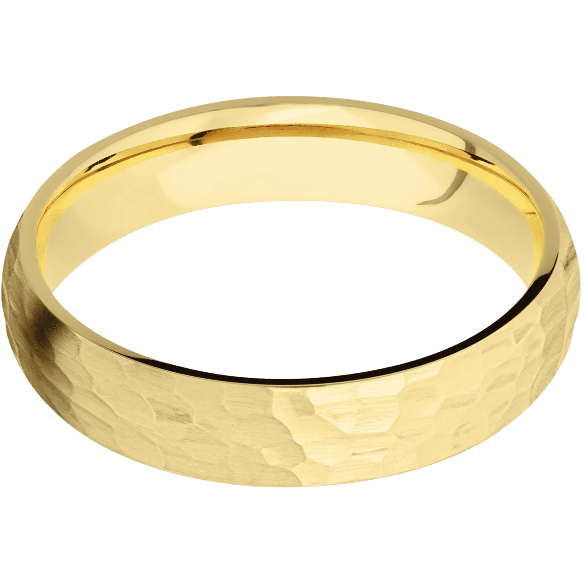 10K Yellow Gold + Hammer Finish - Image 3