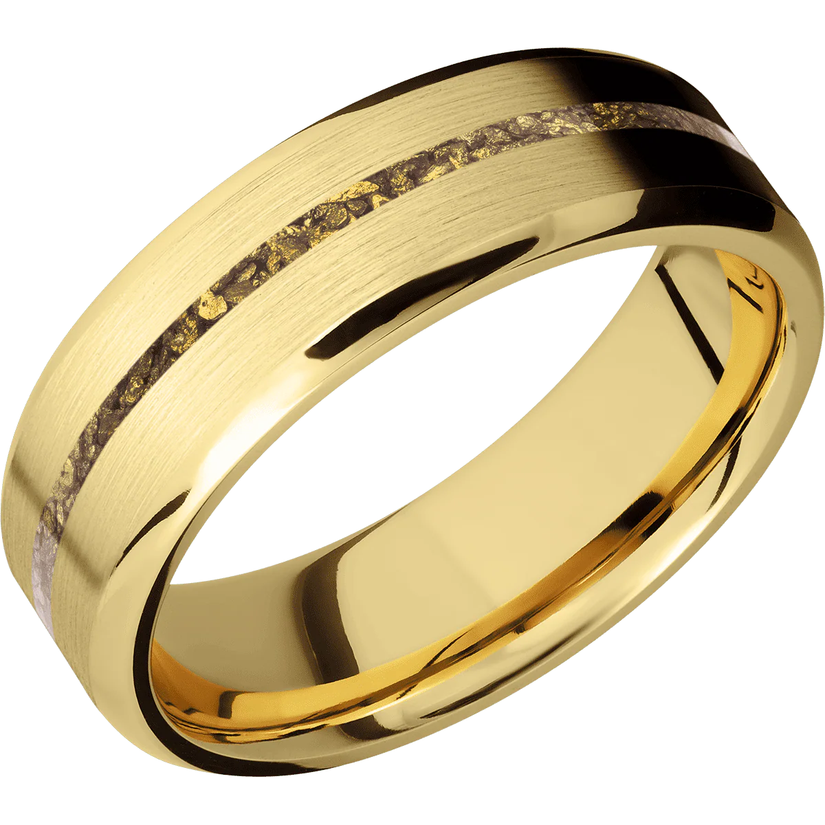 10K Yellow Gold + Satin , Polish Finish - Image 2