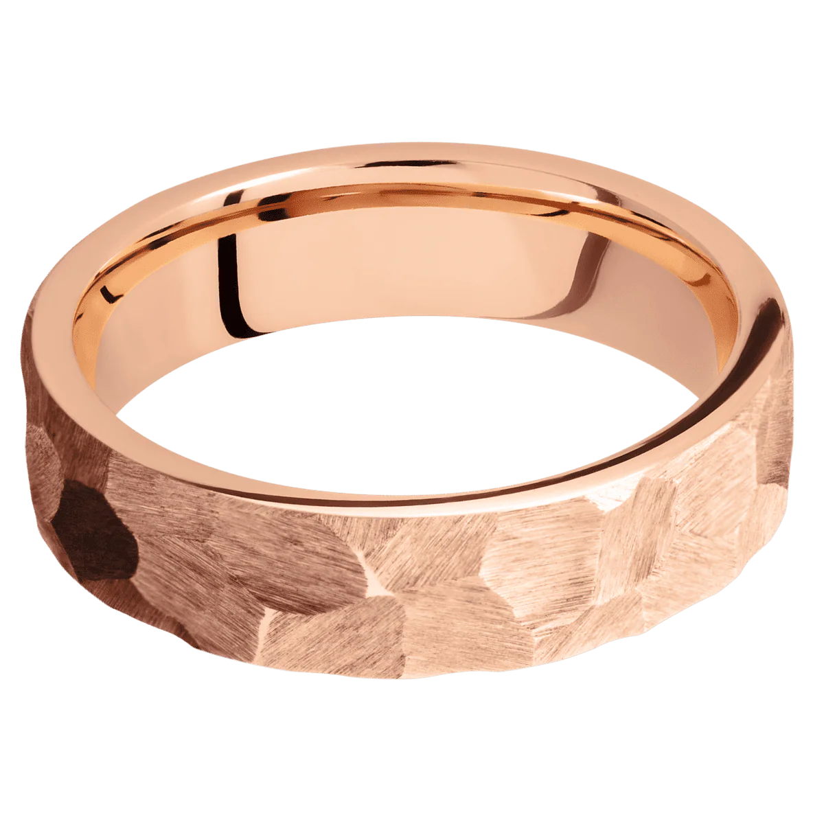 14K Rose Gold + Rock Finish - Image 3