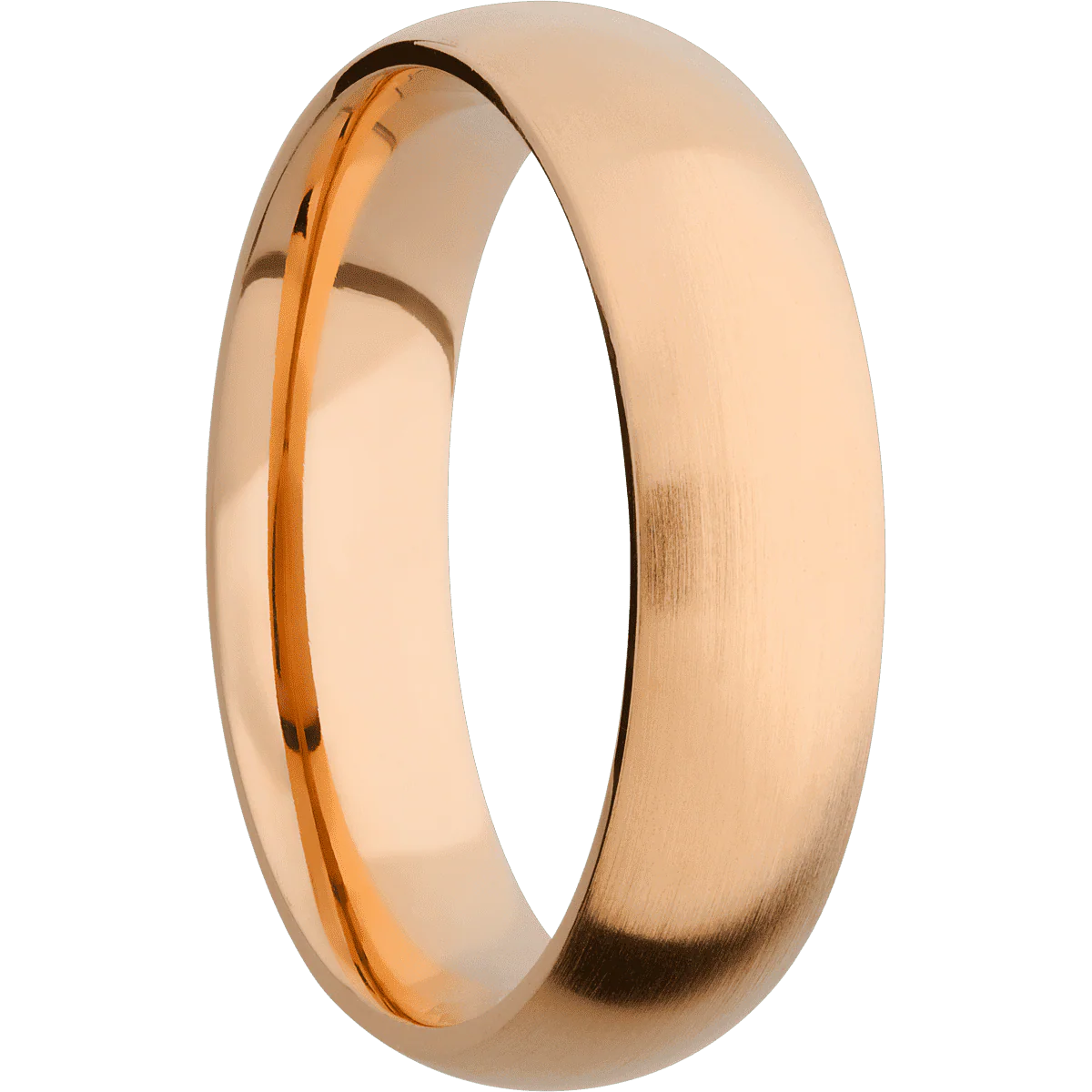 14K Rose Gold + Satin Finish