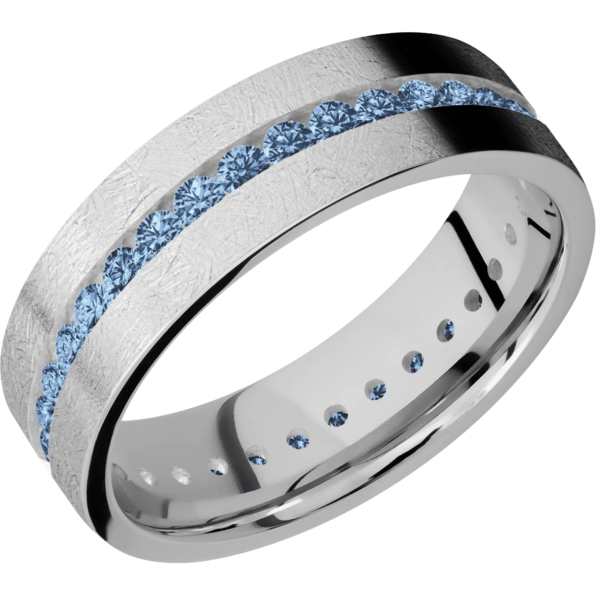 14K White Gold + Distressed Finish - Image 2