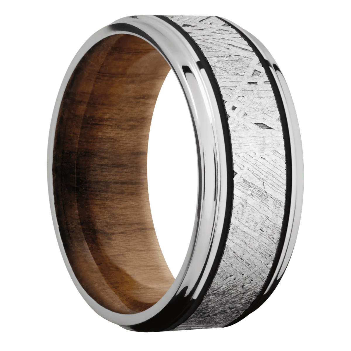 14K White Gold + Polish , Polish Finish + Teak