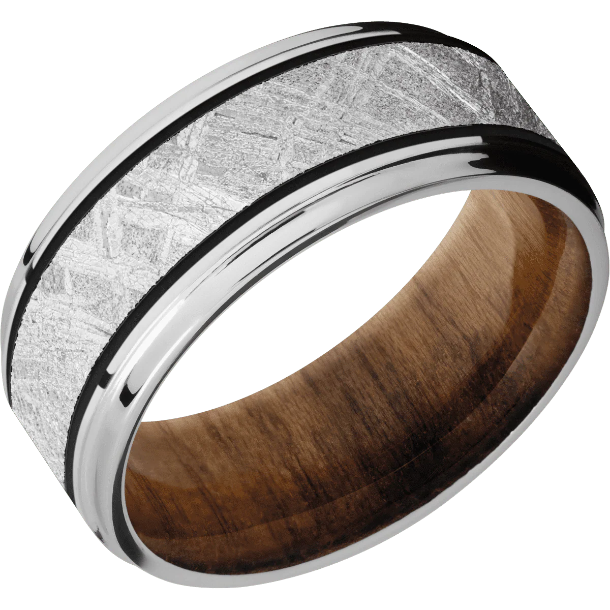 14K White Gold + Polish , Polish Finish + Teak - Image 2