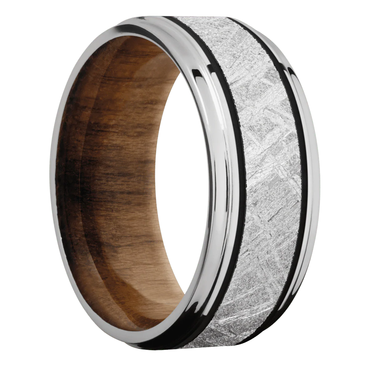 14K White Gold + Polish , Polish Finish + Teak