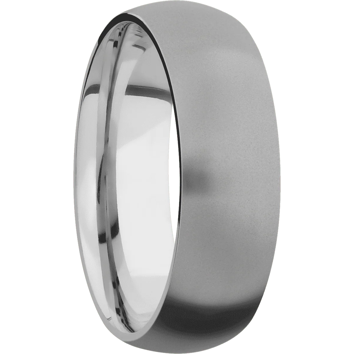 14K White Gold + Sand Finish