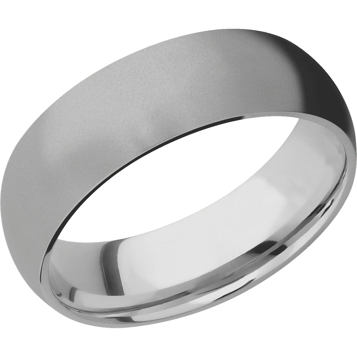 14K White Gold + Sand Finish - Image 2