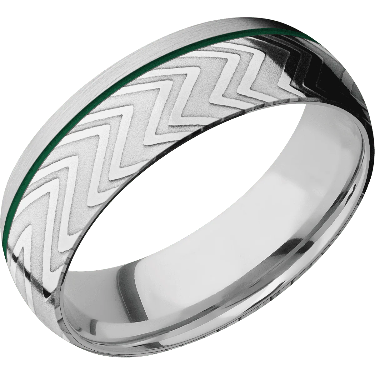 14K White Gold + Satin Finish - Image 2