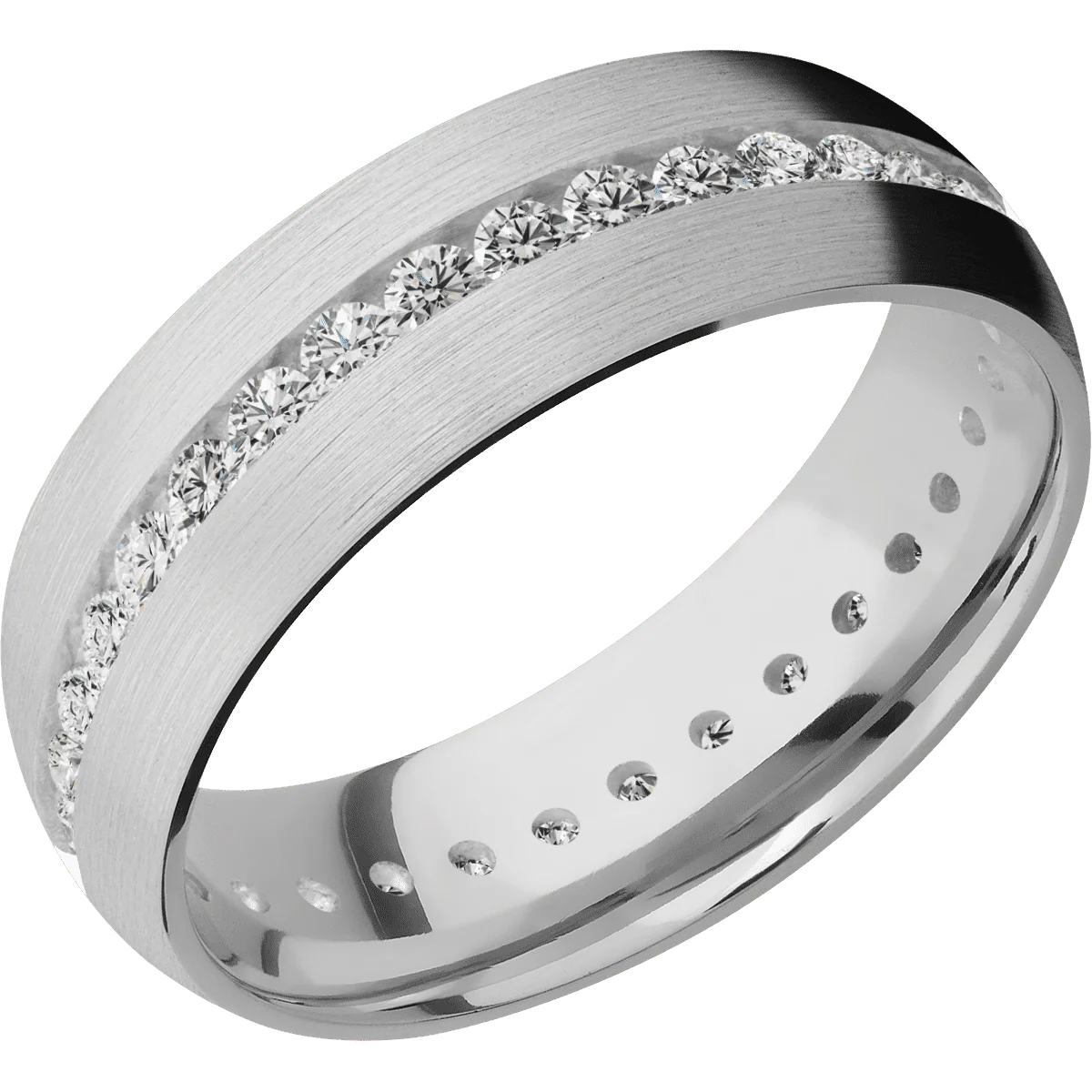 14K White Gold + Satin Finish - Image 2