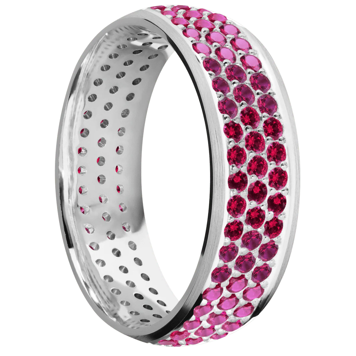14K White Gold + Satin Finish