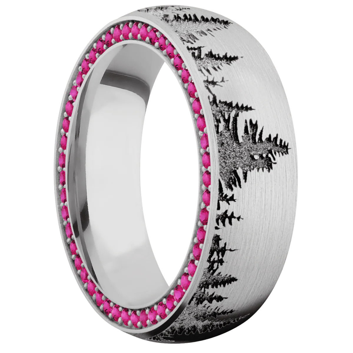 14K White Gold + Satin Finish