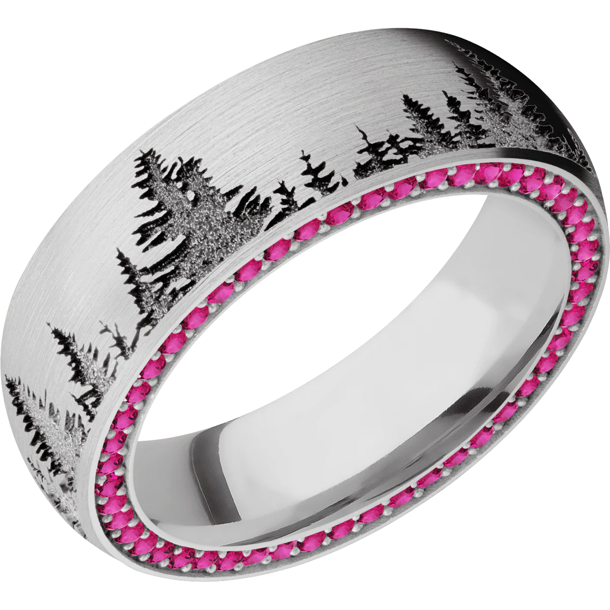 14K White Gold + Satin Finish - Image 2