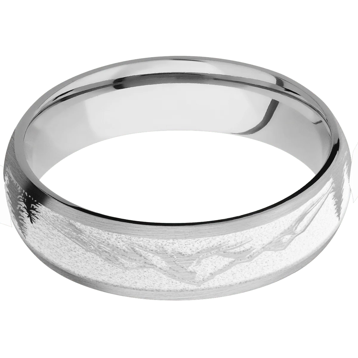 14K White Gold + Satin Finish - Image 3