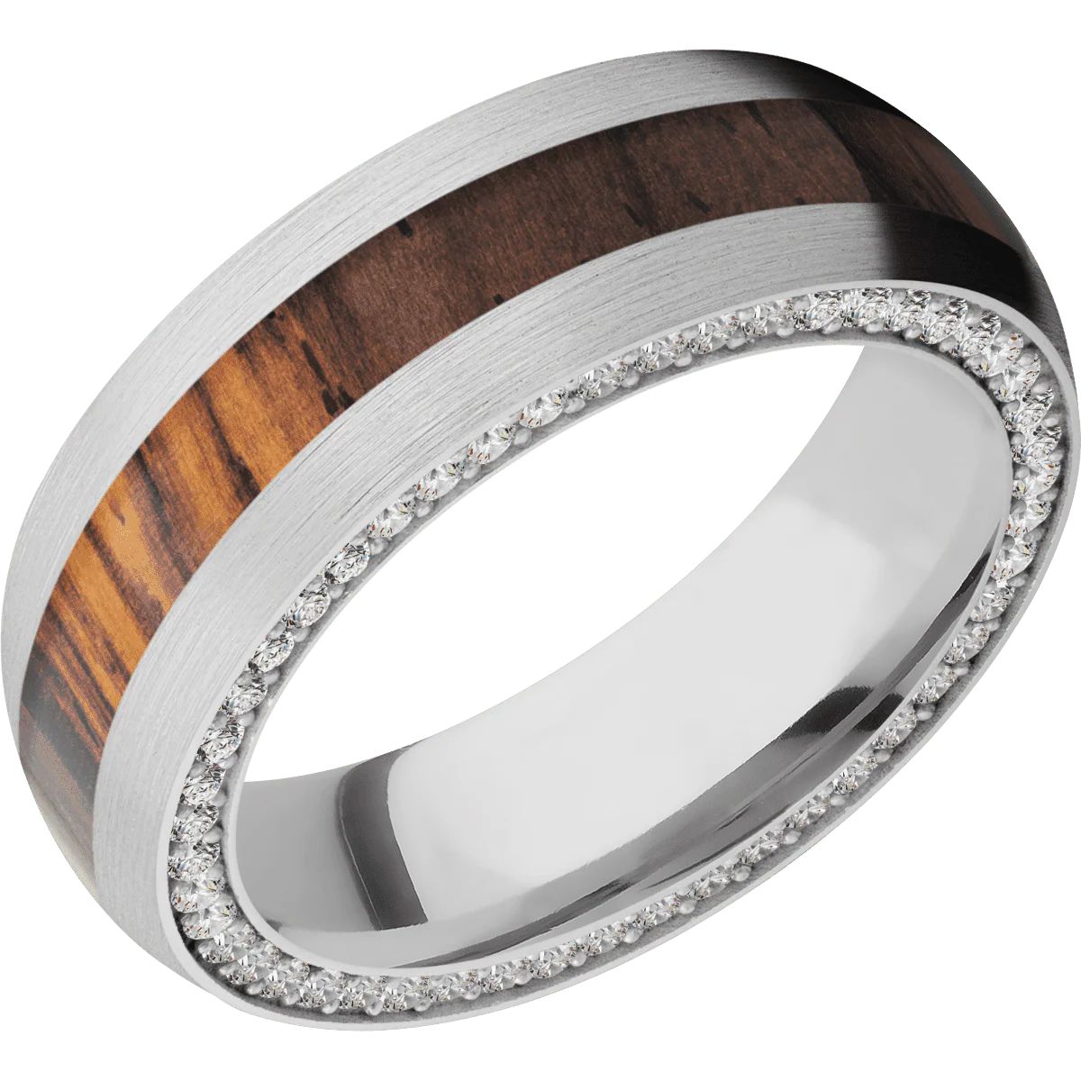 14K White Gold + Satin Finish - Image 2