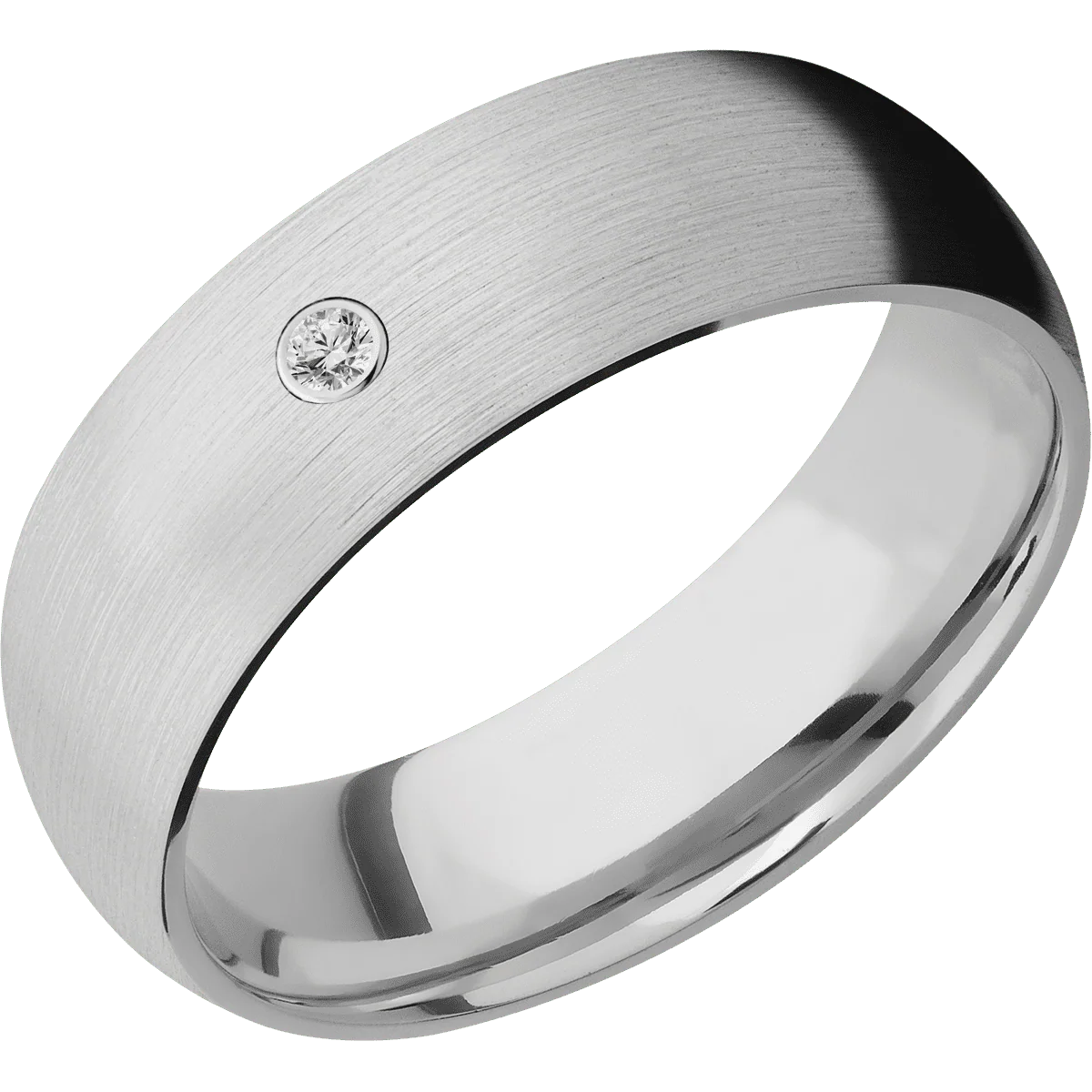 14K White Gold + Satin Finish - Image 2