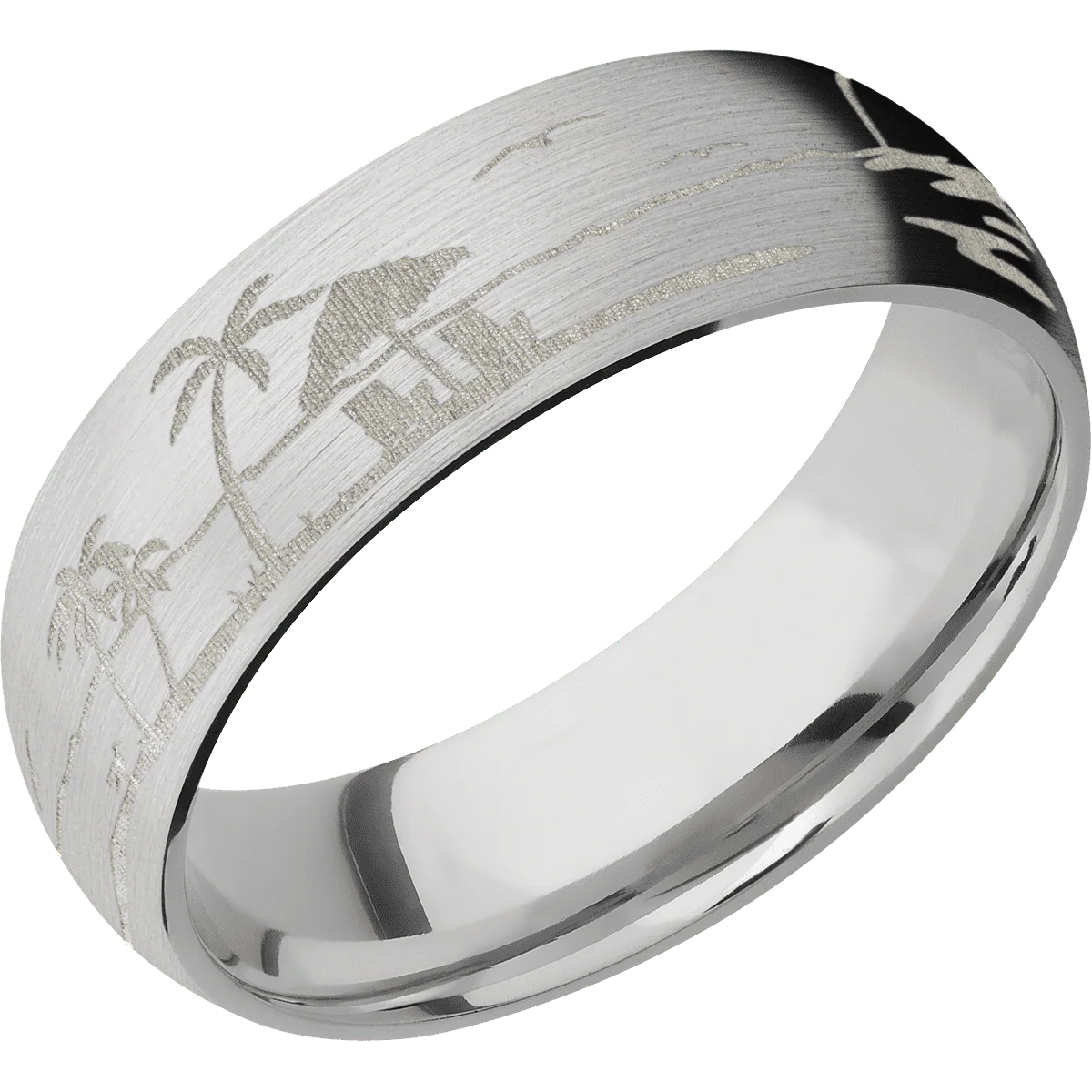 14K White Gold + Satin Finish - Image 2