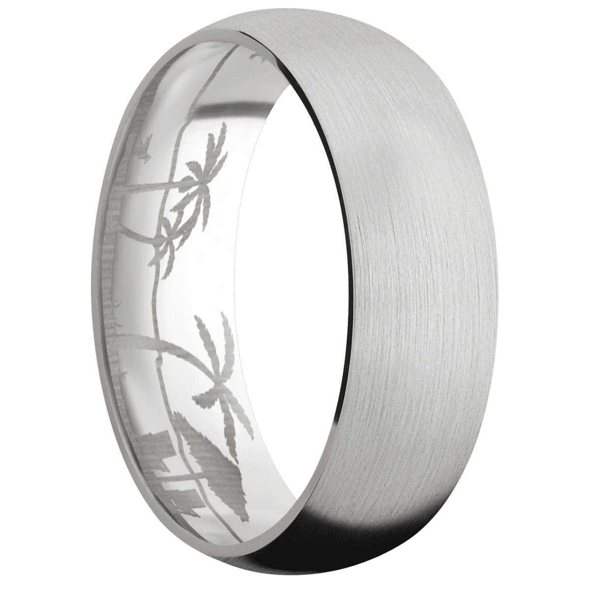 14K White Gold + Satin Finish
