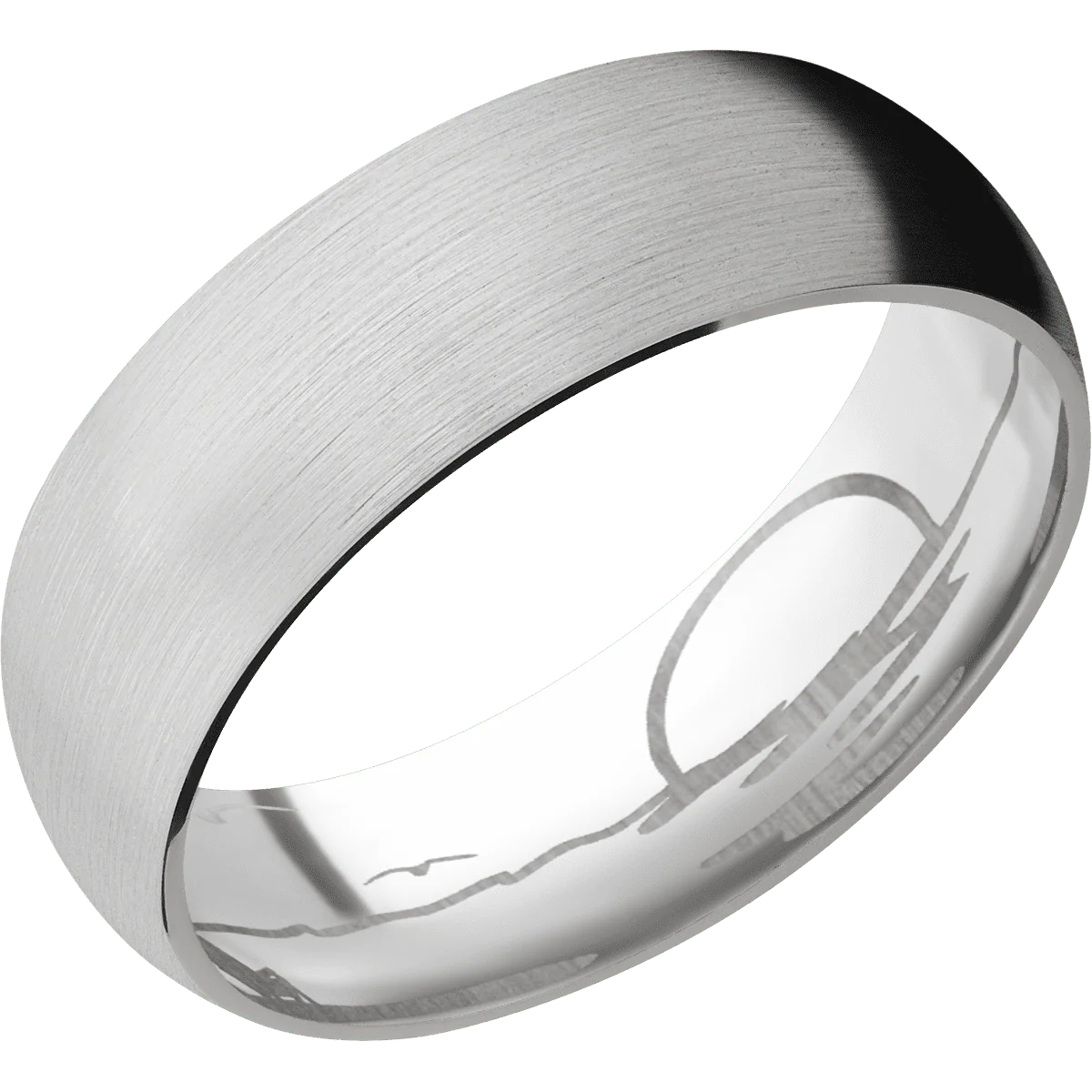 14K White Gold + Satin Finish - Image 2