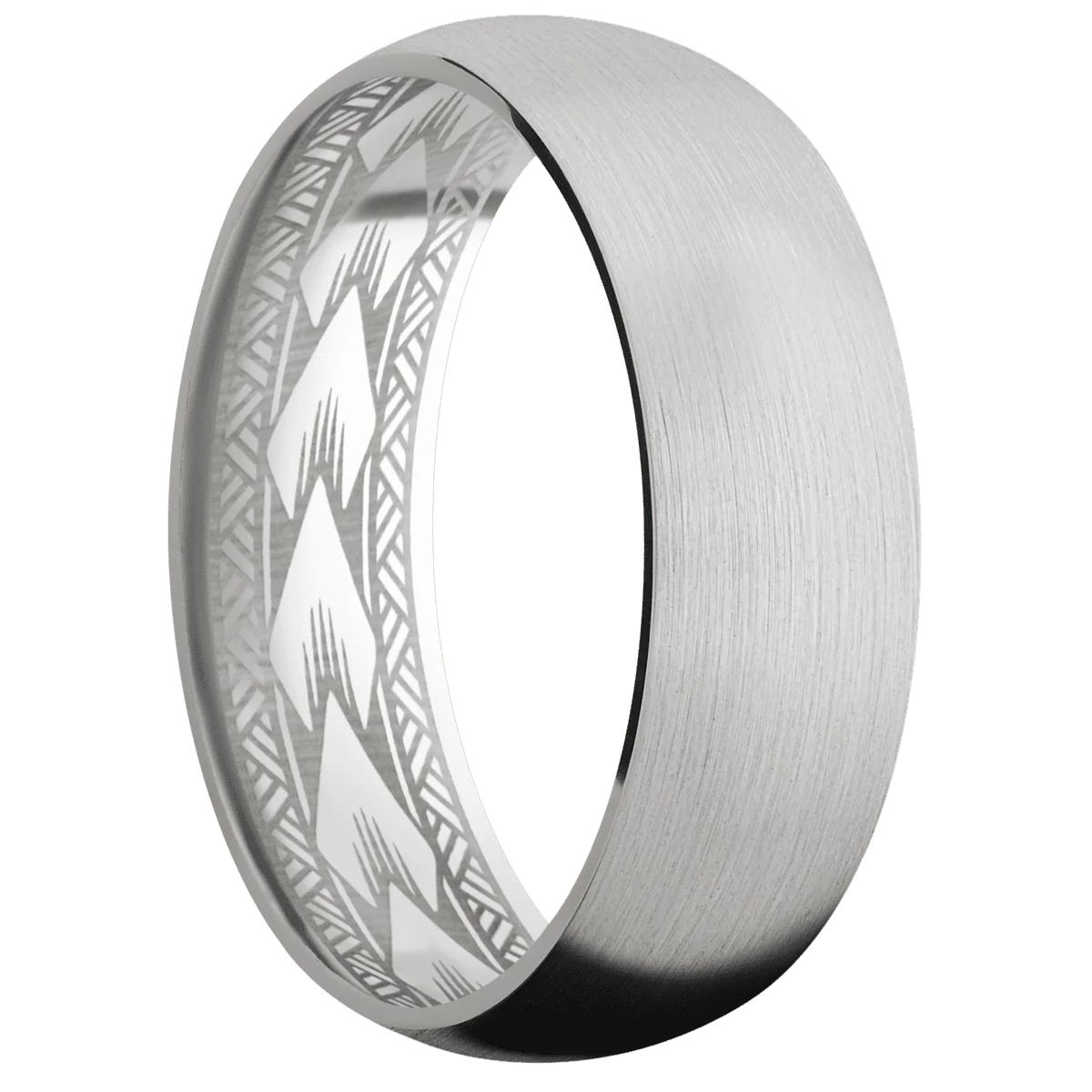 14K White Gold + Satin Finish