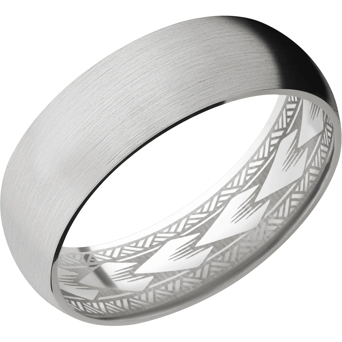 14K White Gold + Satin Finish - Image 2