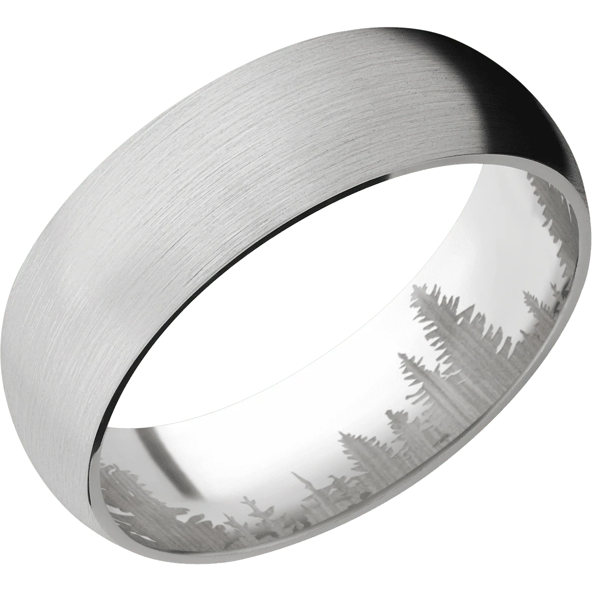 14K White Gold + Satin Finish - Image 2