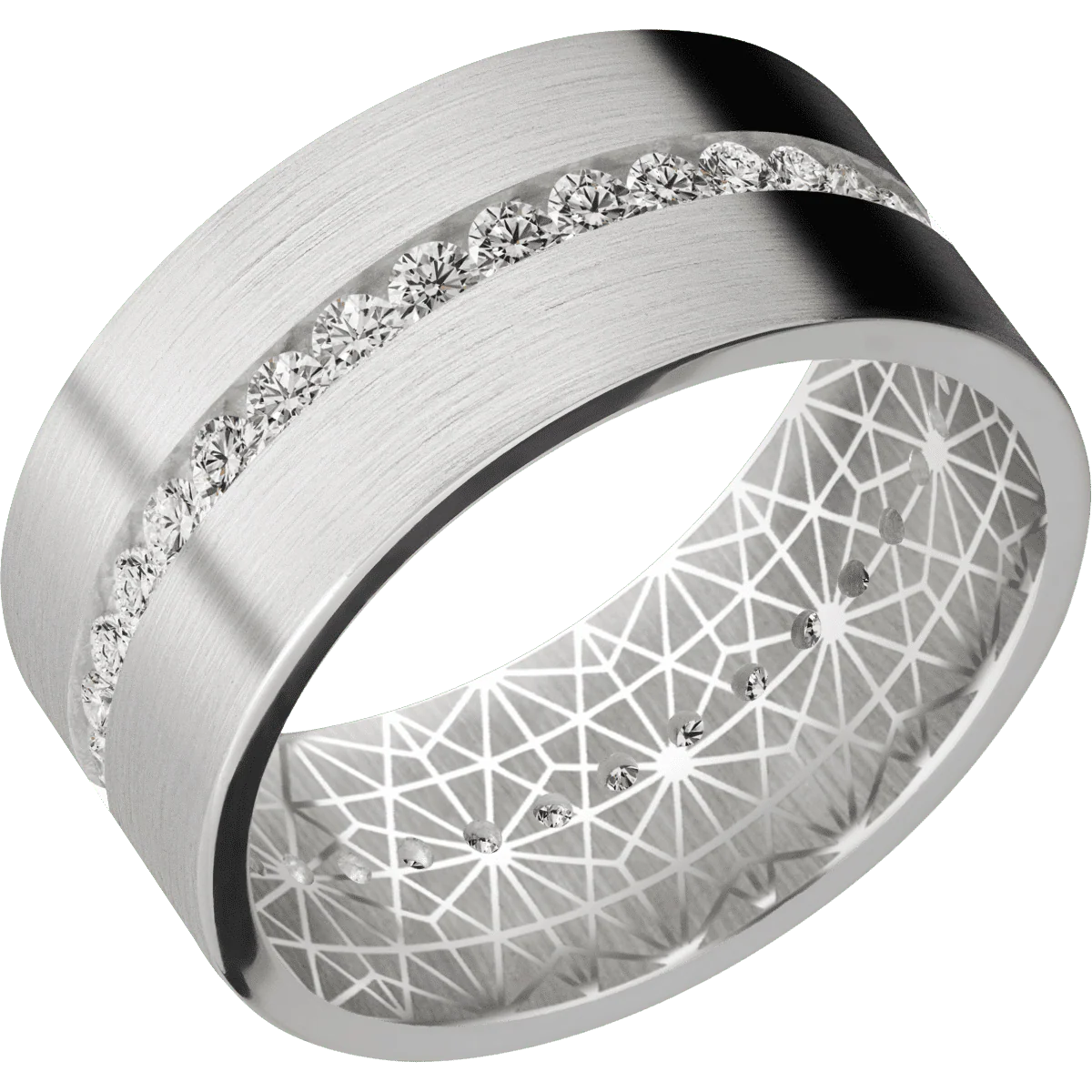 14K White Gold + Satin Finish - Image 2