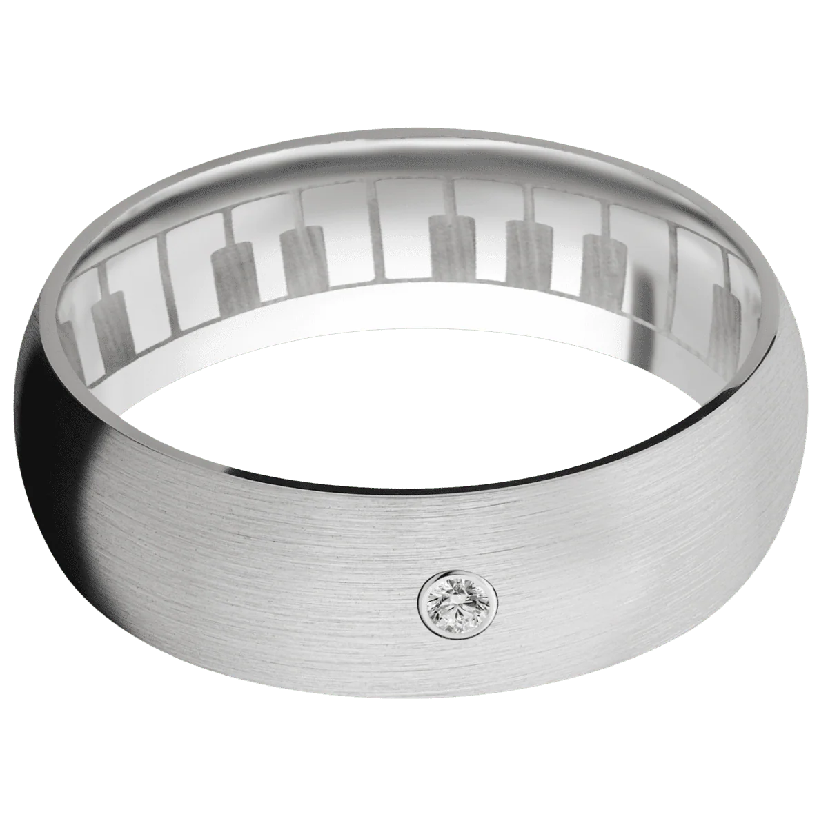 14K White Gold + Satin Finish - Image 3