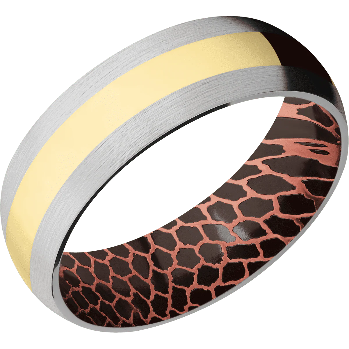14K White Gold + Satin Finish + Superconductor Noir - Image 2