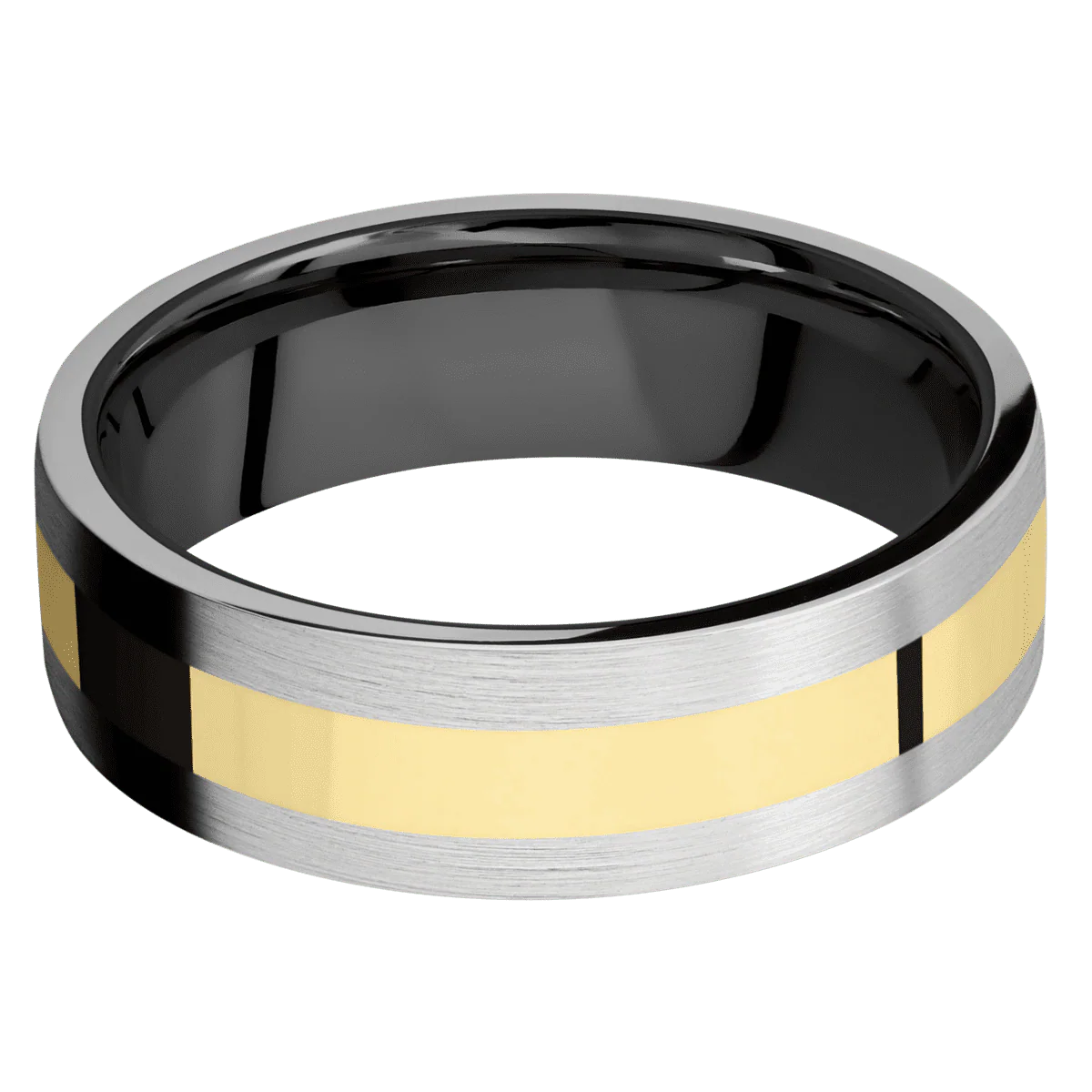 14K White Gold + Satin Finish + Zirconium - Image 3