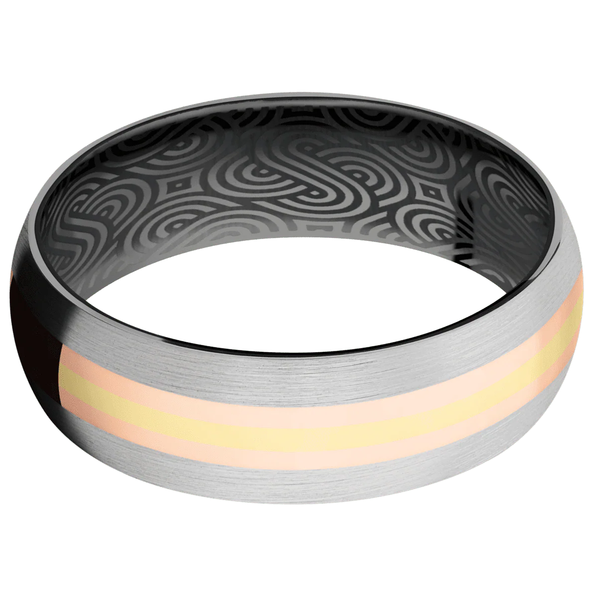 14K White Gold + Satin Finish + Zirconium - Image 3