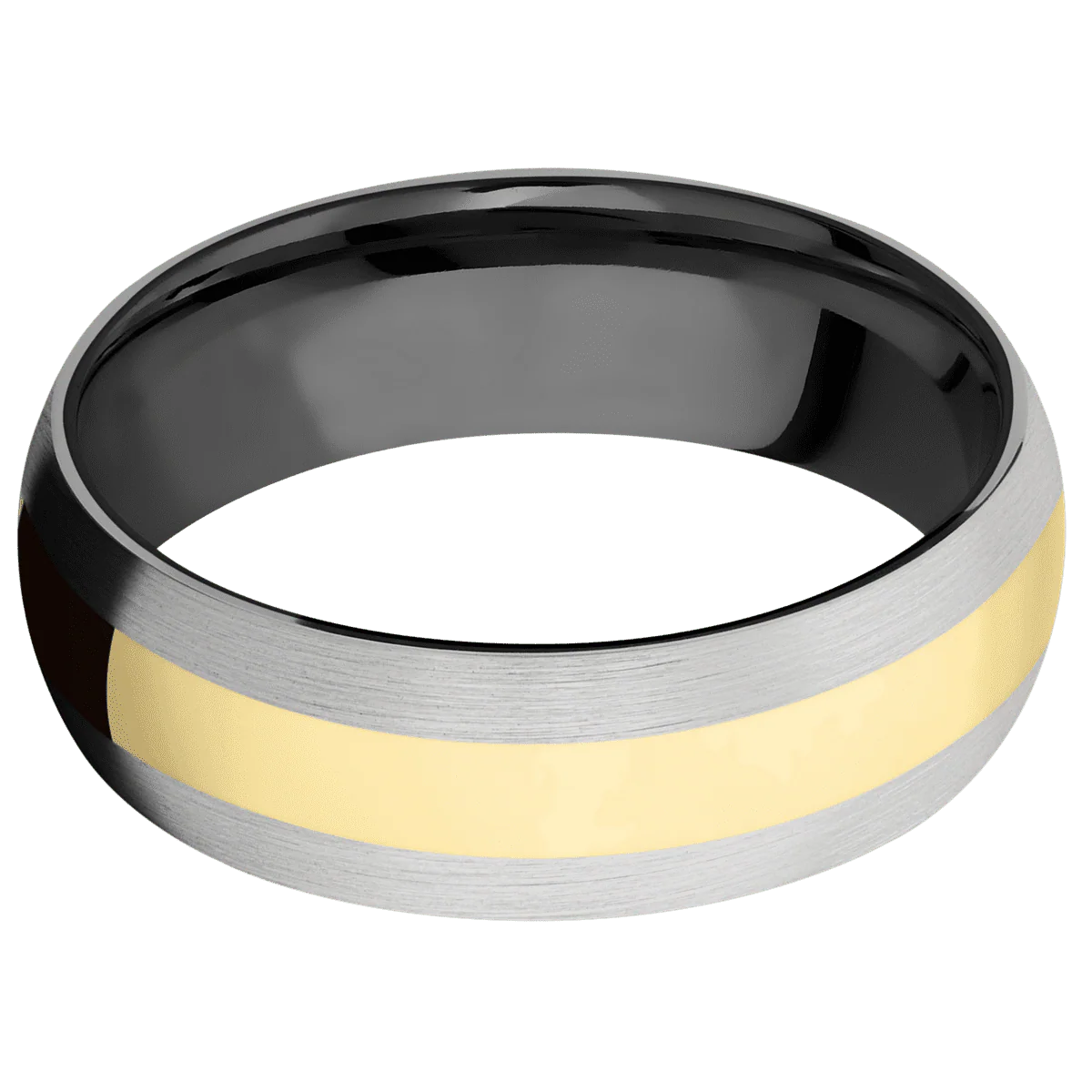 14K White Gold + Satin Finish + Zirconium - Image 3