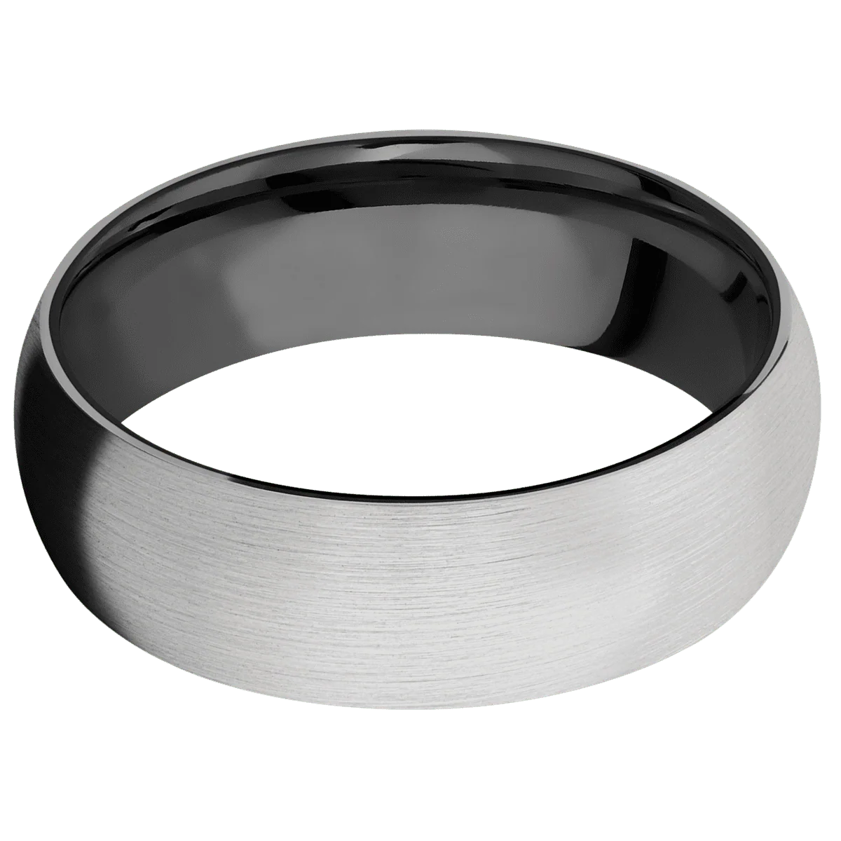14K White Gold + Satin Finish + Zirconium - Image 3