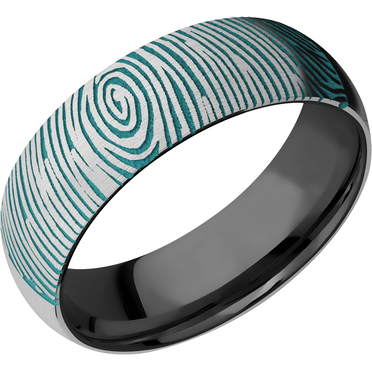 14K White Gold + Satin Finish + Zirconium - Image 2
