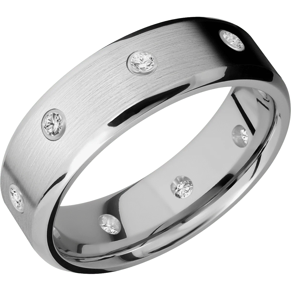 14K White Gold + Satin , Polish Finish - Image 2