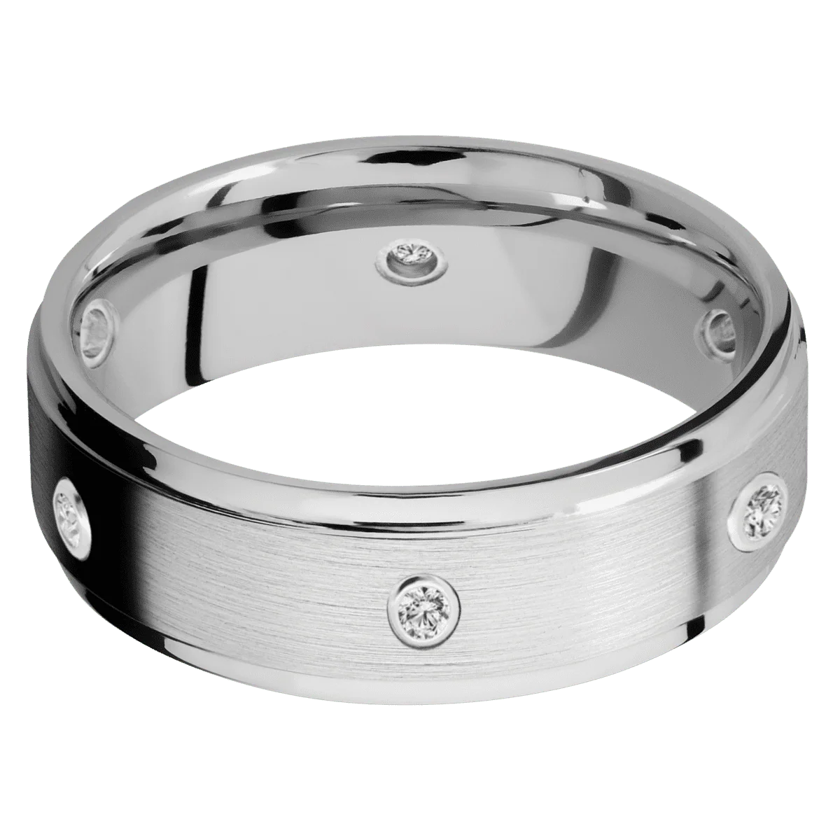 14K White Gold + Satin , Polish Finish - Image 3