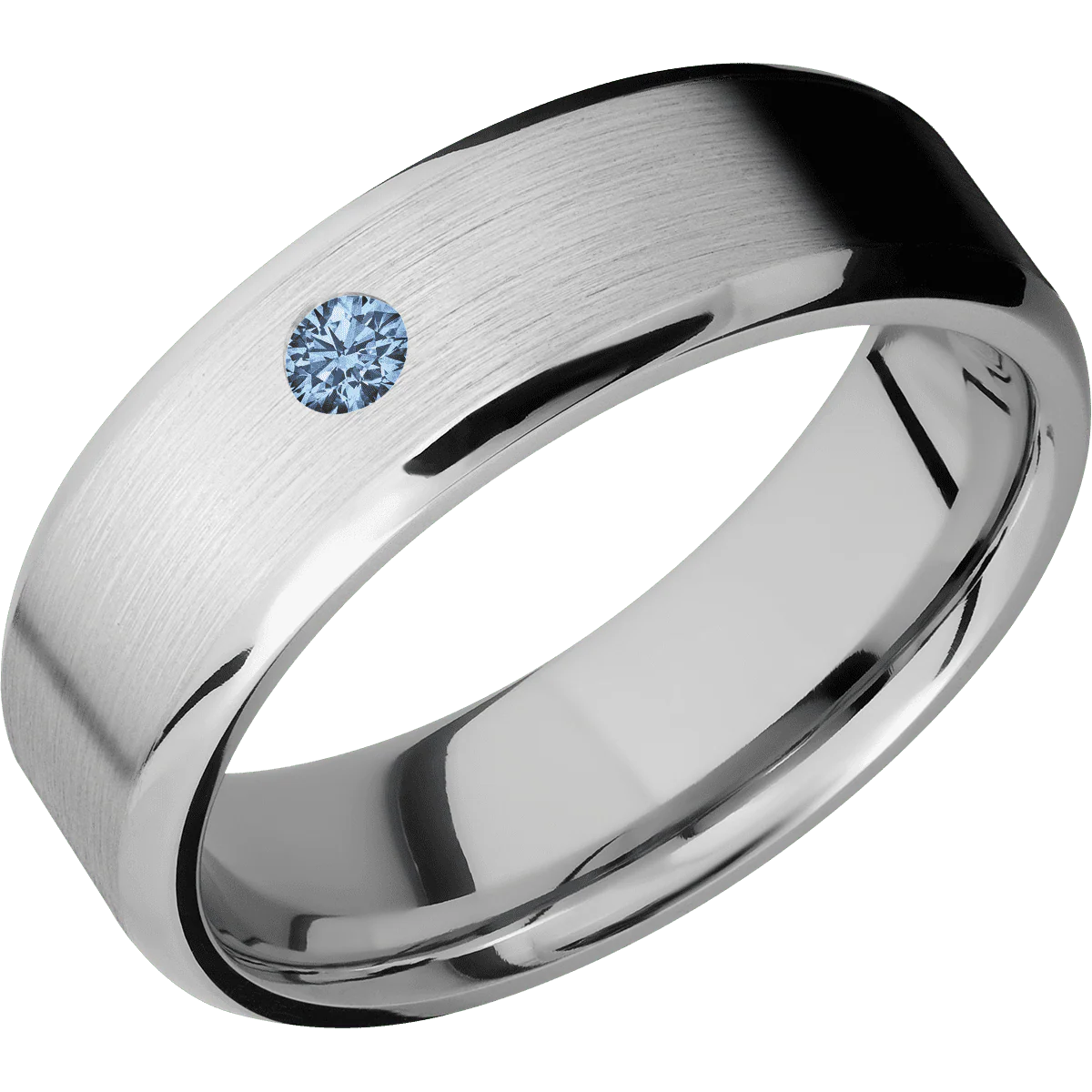 14K White Gold + Satin , Polish Finish - Image 2