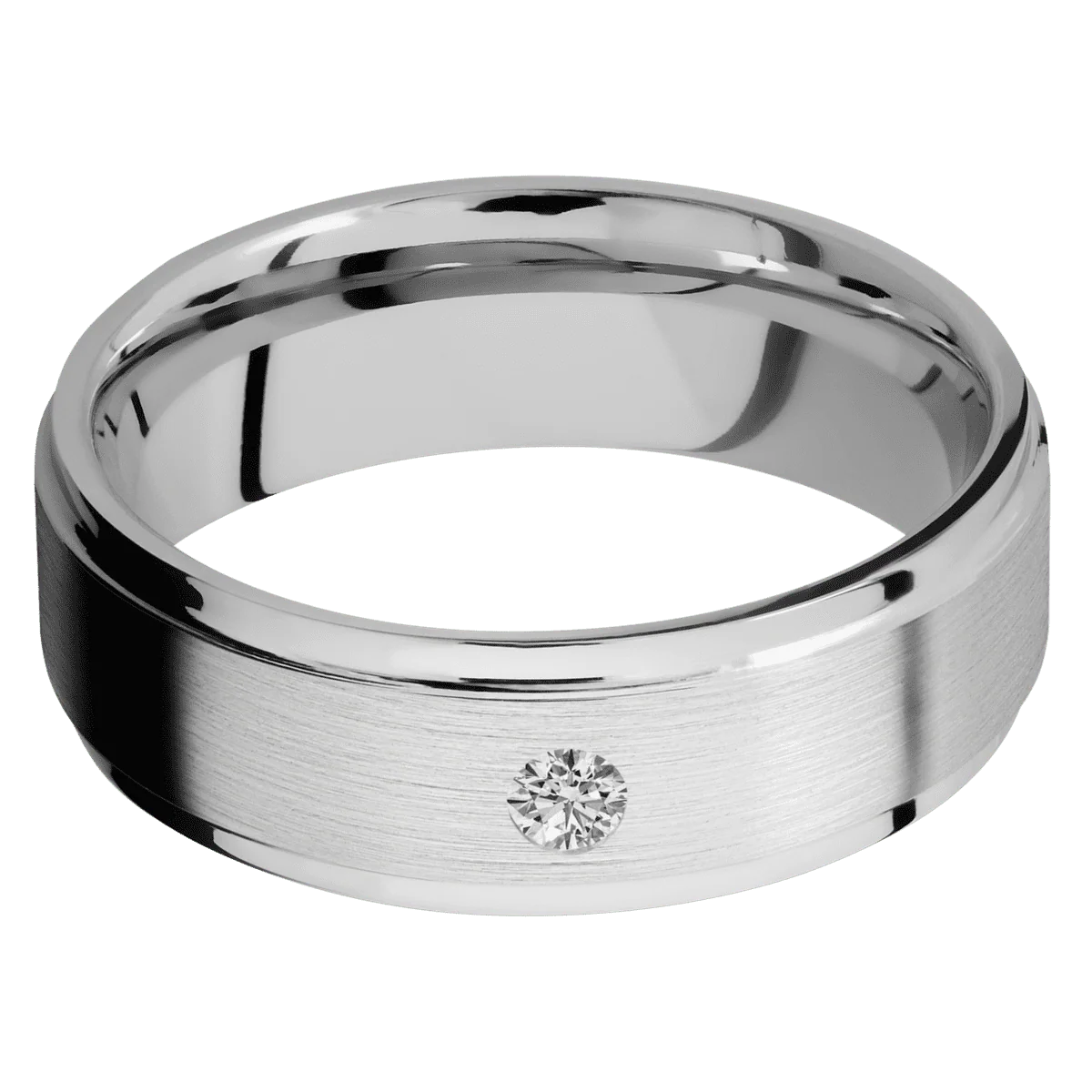14K White Gold + Satin , Polish Finish - Image 3