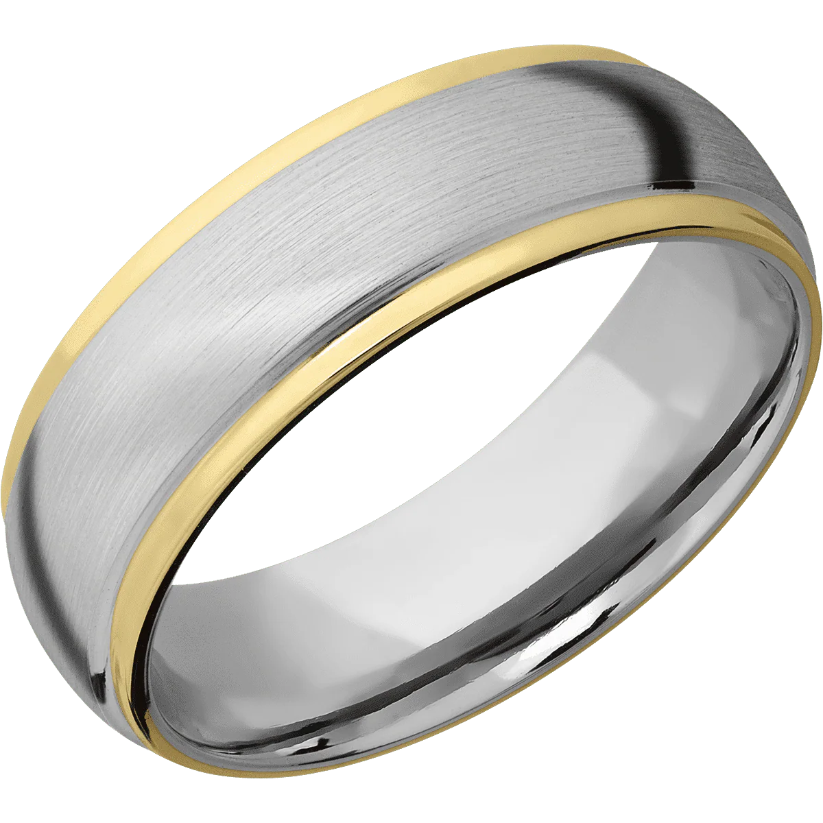 14K White Gold + Satin , Polish Finish - Image 2