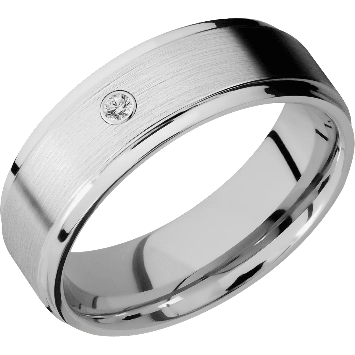 14K White Gold + Satin , Polish Finish - Image 2