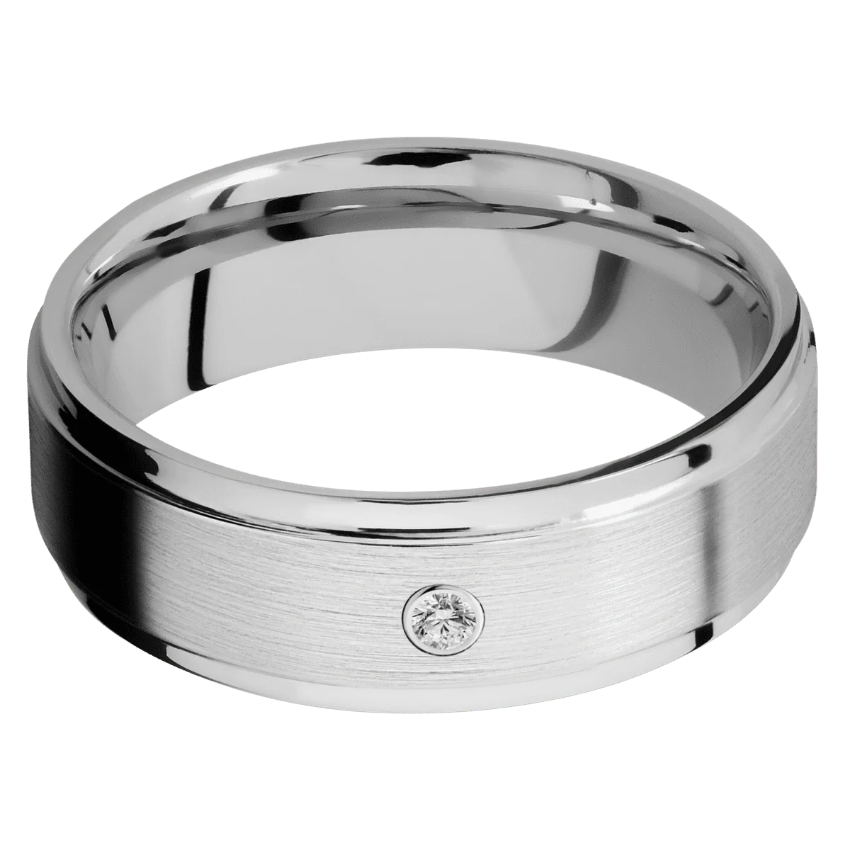 14K White Gold + Satin , Polish Finish - Image 3