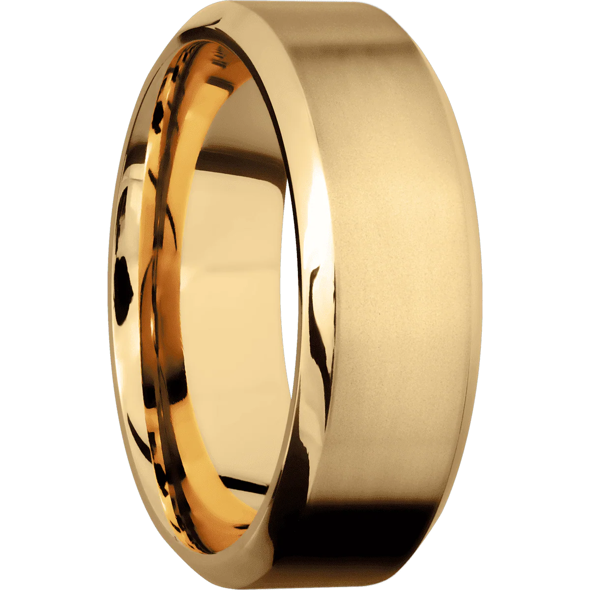 14K Yellow Gold + Bead , Polish Finish