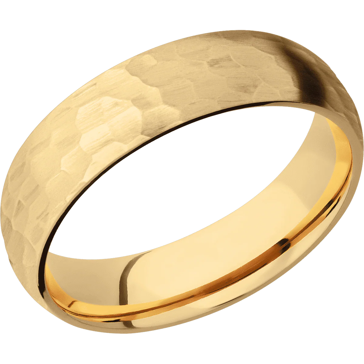 14K Yellow Gold + Hammer Finish - Image 2