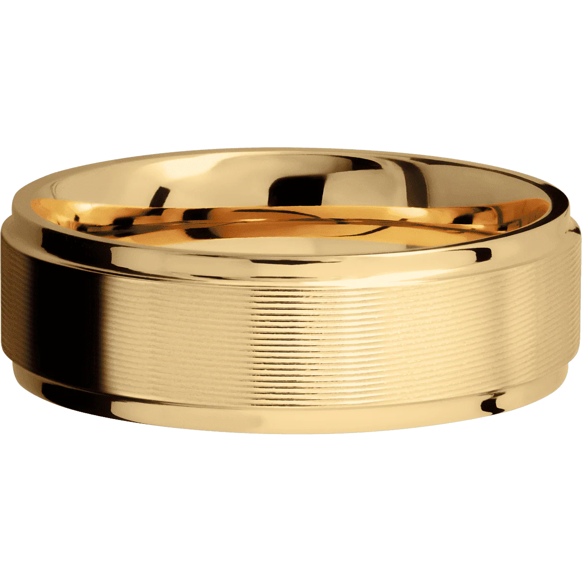 14K Yellow Gold + Machine , Polish Finish - Image 3