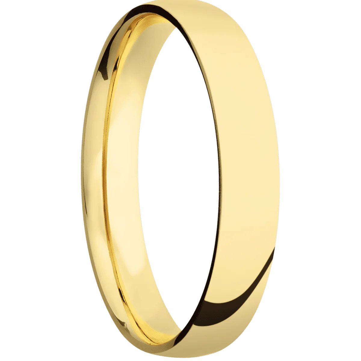 14K Yellow Gold + Polish Finish
