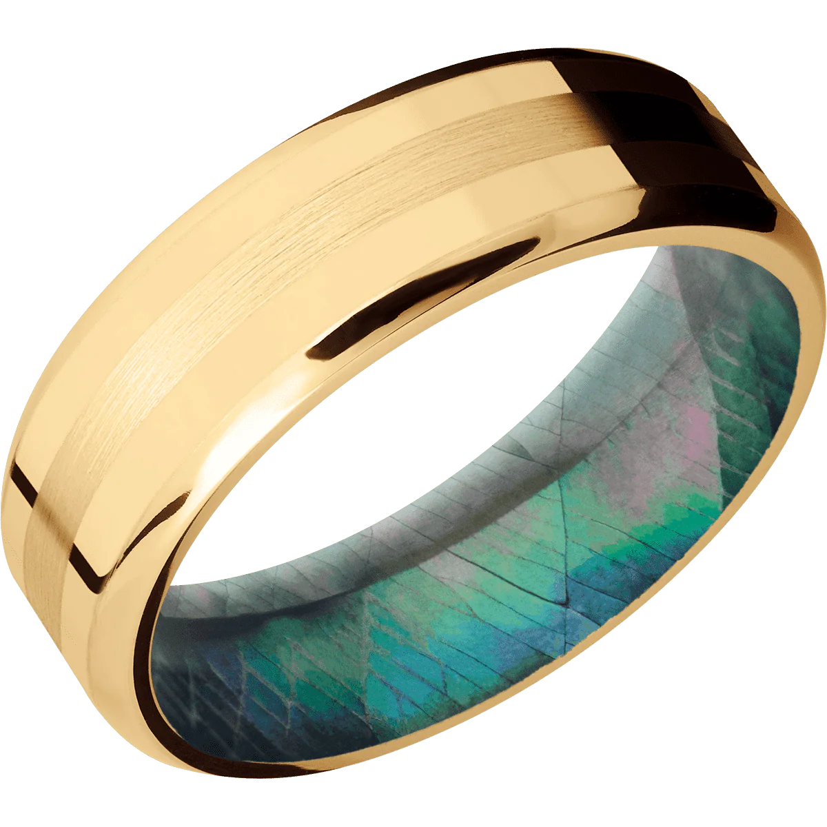 14K Yellow Gold + Polish , Polish Finish + Black Mother of Pearl - Image 2