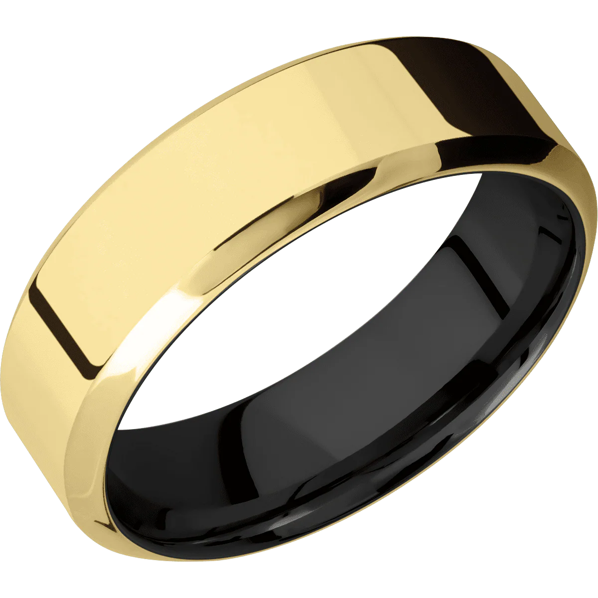 14K Yellow Gold + Polish , Polish Finish + Zirconium - Image 2