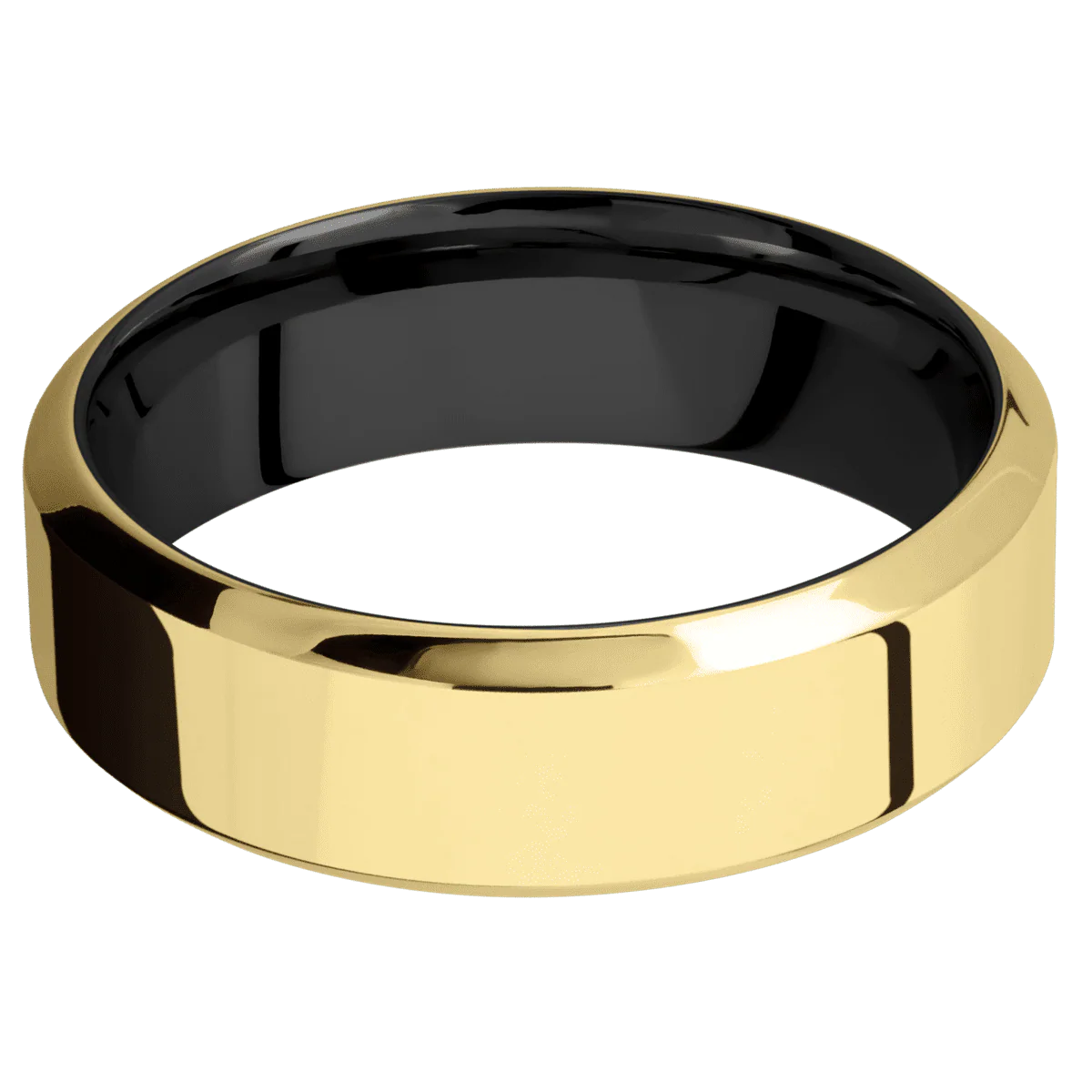 14K Yellow Gold + Polish , Polish Finish + Zirconium - Image 3